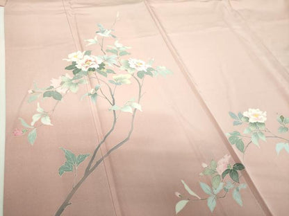 平和屋着物●訪問着　友禅　作家物　花鳥文　暈し染め　正絹　逸品　DABH9190ps