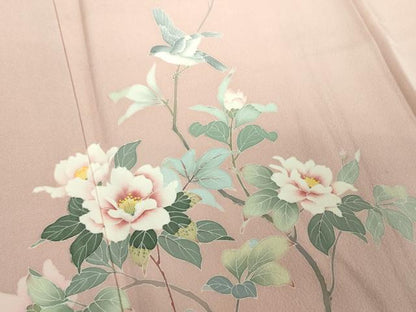 平和屋着物●訪問着　友禅　作家物　花鳥文　暈し染め　正絹　逸品　DABH9190ps