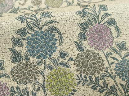 平和屋着物●訪問着　お召地　孔雀更紗花文　正絹　逸品　DABH9191ps