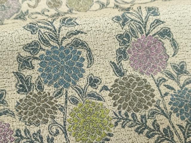 平和屋着物●訪問着　お召地　孔雀更紗花文　正絹　逸品　DABH9191ps