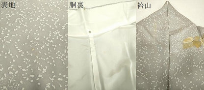 平和屋着物●訪問着　刺繍　蔦の葉花文　金彩　正絹　逸品　DABH9192ps