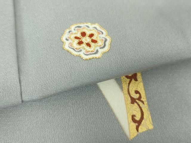 平和屋着物●訪問着　駒刺繍　鬘帯花文　金彩　正絹　逸品　DABH9198ps