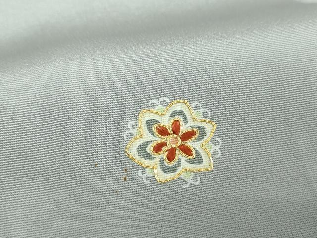平和屋着物●訪問着　駒刺繍　鬘帯花文　金彩　正絹　逸品　DABH9198ps