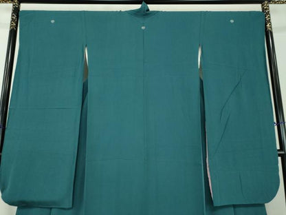 平和屋着物●豪華振袖　色無地　御召茶色　正絹　逸品　DABH9201ps