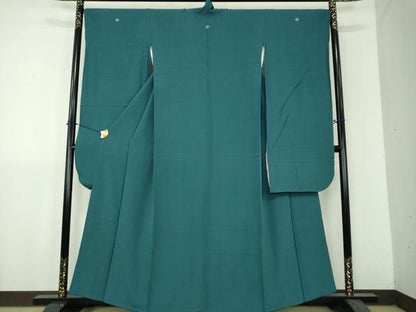 平和屋着物●豪華振袖　色無地　御召茶色　正絹　逸品　DABH9201ps
