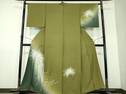 平和屋着物●訪問着　水滴　乱菊　暈し染め　金彩　正絹　逸品　DABH9202ps