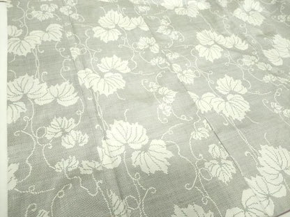 平和屋着物●本場大島紬　白大島　7マルキ　蔦の葉文　正絹　逸品　DABH9205ps