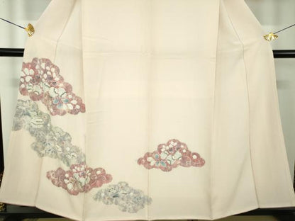 平和屋着物●訪問着　絞り　辻が花　雲取り風景　正絹　逸品　DABH9206ps