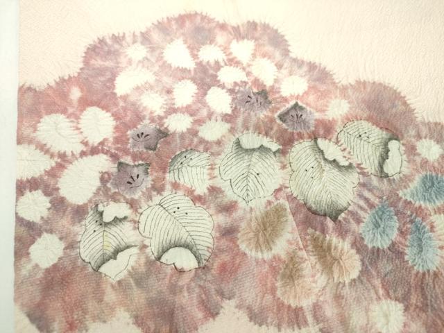 平和屋着物●訪問着　絞り　辻が花　雲取り風景　正絹　逸品　DABH9206ps