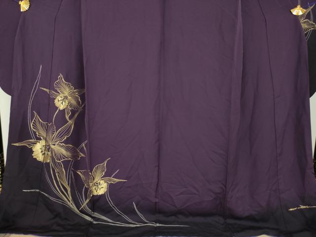 平和屋着物●豪華振袖　作家物　寿光織　草花文　暈し染め　金銀糸　正絹　逸品　DABH9207ps