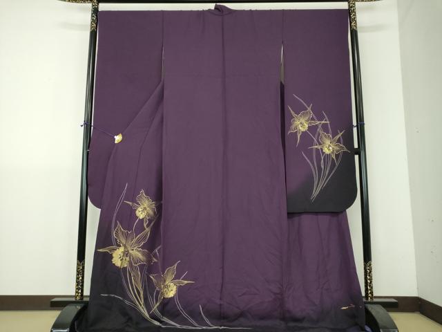 平和屋着物●豪華振袖　作家物　寿光織　草花文　暈し染め　金銀糸　正絹　逸品　DABH9207ps