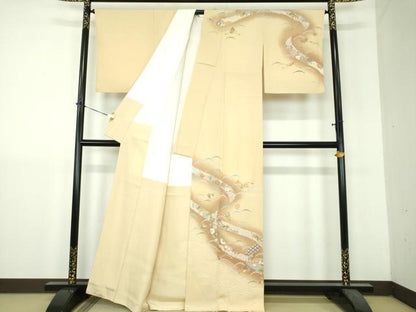 平和屋着物●訪問着　宝尽くし花熨斗文　暈し染め　金彩　正絹　逸品　未使用　DABH9210ps