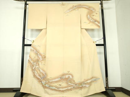 平和屋着物●訪問着　宝尽くし花熨斗文　暈し染め　金彩　正絹　逸品　未使用　DABH9210ps