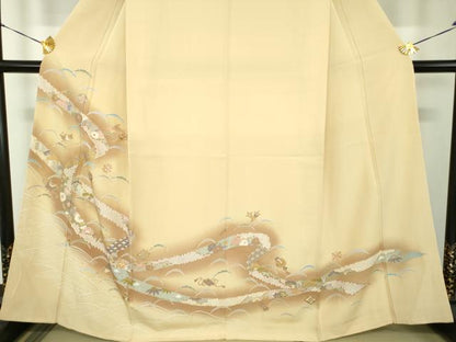 平和屋着物●訪問着　宝尽くし花熨斗文　暈し染め　金彩　正絹　逸品　未使用　DABH9210ps
