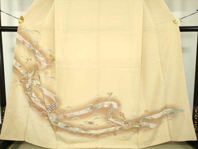 平和屋着物●訪問着　宝尽くし花熨斗文　暈し染め　金彩　正絹　逸品　未使用　DABH9210ps