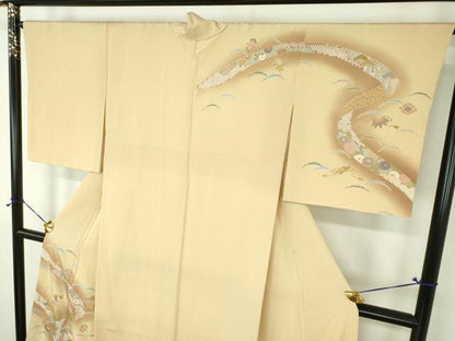 平和屋着物●訪問着　宝尽くし花熨斗文　暈し染め　金彩　正絹　逸品　未使用　DABH9210ps