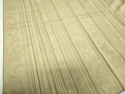 平和屋着物●結城紬　80亀甲　更紗花間道　やまと誂製　正絹　逸品　DABH9211ps