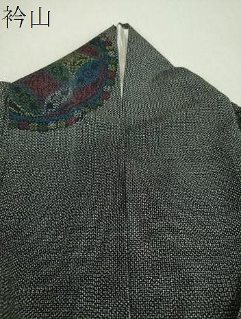 平和屋着物●本塩沢　七宝花文　正絹　逸品　DABH9213ps