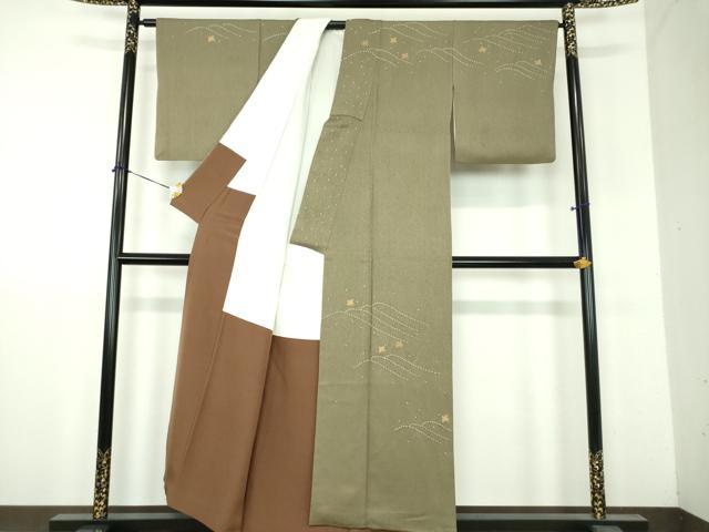 平和屋着物●訪問着　流水千鳥　金彩　正絹　逸品　DABH9215ps