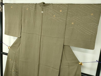 平和屋着物●訪問着　流水千鳥　金彩　正絹　逸品　DABH9215ps