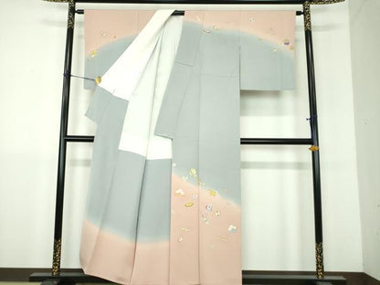 平和屋着物●訪問着　宝尽くし　暈し染め　金彩　正絹　逸品　DABH9220ps