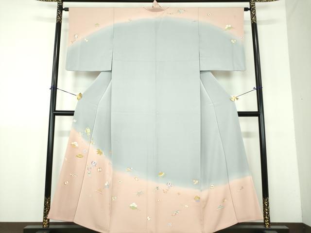 平和屋着物●訪問着　宝尽くし　暈し染め　金彩　正絹　逸品　DABH9220ps