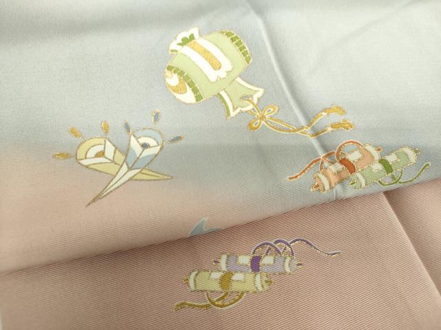 平和屋着物●訪問着　宝尽くし　暈し染め　金彩　正絹　逸品　DABH9220ps