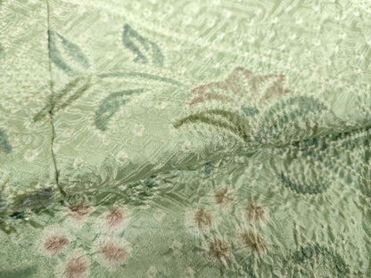 平和屋着物●名門　藤娘きぬたや・総絞り　訪問着　花唐草文　正絹　逸品　DABH9227ps