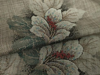 平和屋着物●本場大島紬　9マルキ　草花文　正絹　逸品　DABH9233ps