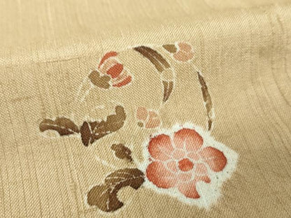平和屋着物●上質な紬　絞り　花丸文　正絹　逸品　DABH9235ps