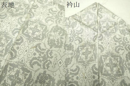 平和屋着物●上質な紬　花丸文　正絹　逸品　DABH9238ps