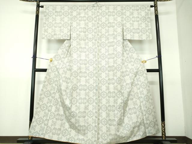 平和屋着物●上質な紬　花丸文　正絹　逸品　DABH9238ps