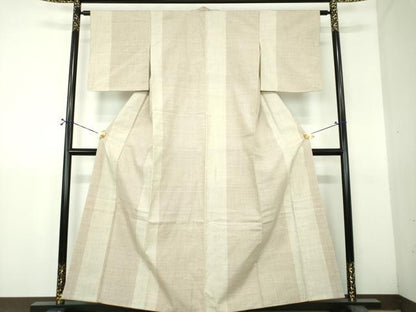 平和屋着物●結城紬　80亀甲　間道　正絹　逸品　DABH9240ps