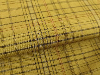 平和屋着物●黄八丈　綾織　格子　やまと誂製　正絹　逸品　DABH9241ps