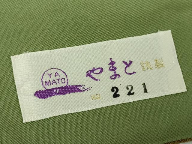 平和屋着物●黄八丈　綾織　格子　やまと誂製　正絹　逸品　DABH9241ps
