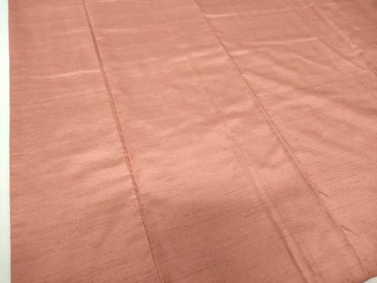 平和屋着物●結城紬　色無地　赭色　正絹　逸品　DABH9241ps
