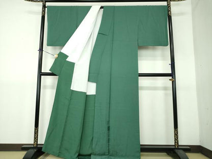 平和屋着物●豪華色留袖　遠州七宝地紋　鉄色　正絹　逸品　DABH9245ps