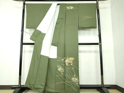 平和屋着物●訪問着　地紙宝尽くし花文　金彩　正絹　逸品　DABH9248ps