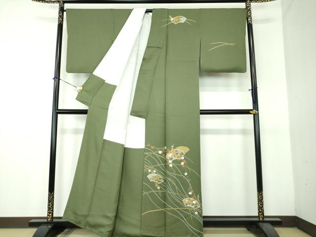 平和屋着物●訪問着　地紙宝尽くし花文　金彩　正絹　逸品　DABH9248ps