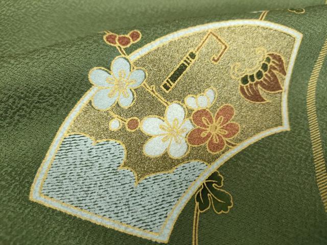 平和屋着物●訪問着　地紙宝尽くし花文　金彩　正絹　逸品　DABH9248ps