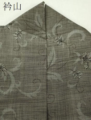 平和屋着物●本場大島紬　9マルキ　古代染色純泥染　更紗花唐草文　牧絹織物謹製　証紙付き　正絹　逸品　DABH9253ps