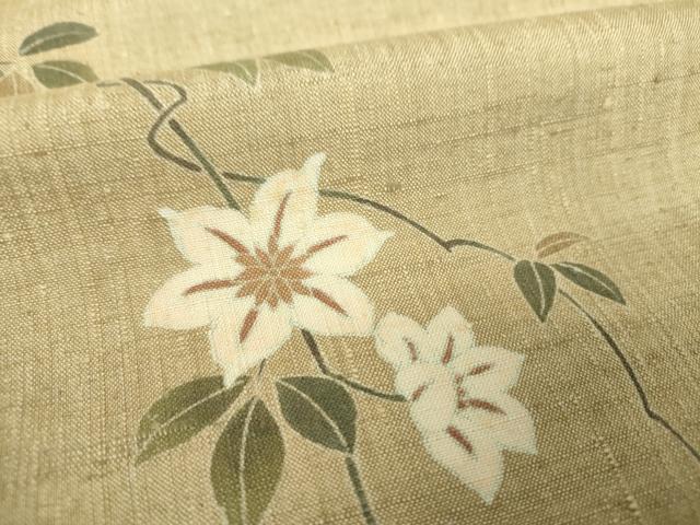 平和屋着物●訪問着　紬地　枝花間道　正絹　逸品　DABH9255ps