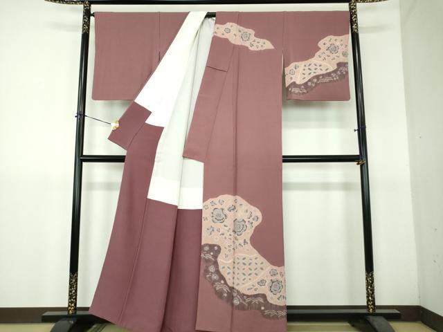 平和屋着物●訪問着　絞り　辻が花　正絹　逸品　DABH9257ps