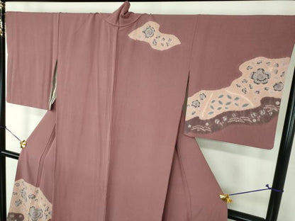 平和屋着物●訪問着　絞り　辻が花　正絹　逸品　DABH9257ps