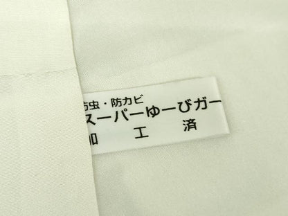 平和屋着物●上質な色無地　モール　雲重ね地紋　若葉色　正絹　逸品　未使用　DABH9261ps