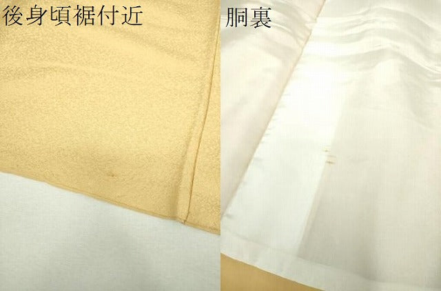 平和屋着物●上質な色無地　紋意匠　砥の粉色　正絹　逸品　DABH9262ps