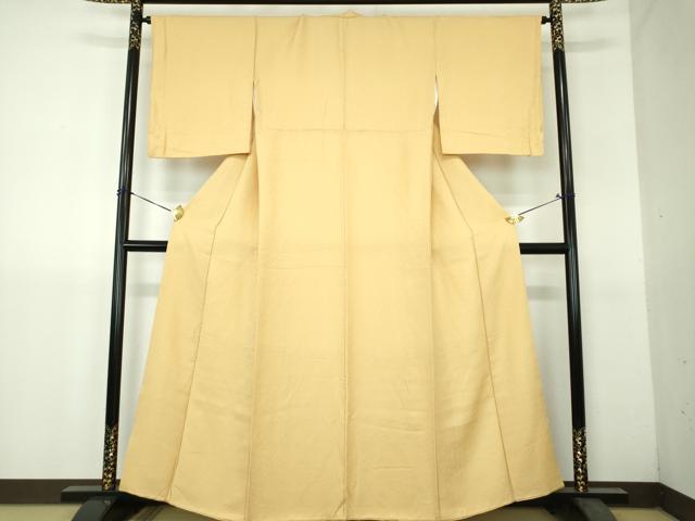 平和屋着物●上質な色無地　紋意匠　砥の粉色　正絹　逸品　DABH9262ps