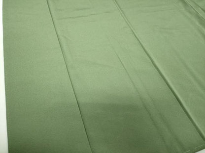 平和屋着物●上質な色無地　老竹色　正絹　逸品　未使用　DABH9263ps