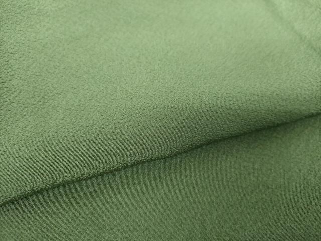 平和屋着物●上質な色無地　老竹色　正絹　逸品　未使用　DABH9263ps