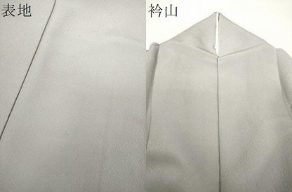 平和屋着物●上質な色無地　銀鼠色　正絹　逸品　DABH9265ps